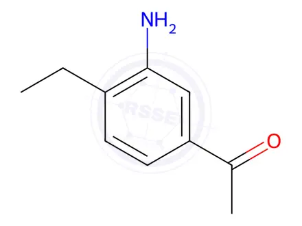 Chemical structure of Acetophenone, 3-amino-4-ethyl-(6CI)