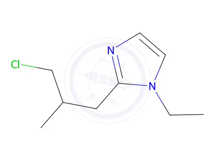 Chemical structure of 2-(3-Chloro-2-methylpropyl)-1-ethyl-1h-imidazole
