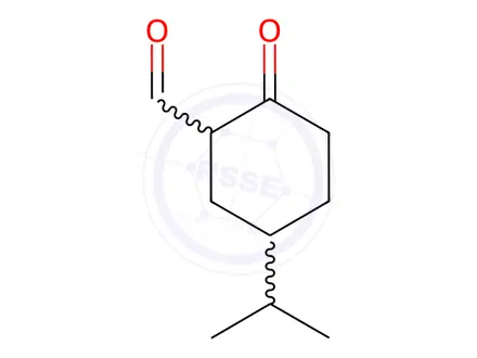 Chemical structure of 2-Oxo-5-(propan-2-yl)cyclohexane-1-carbaldehyde