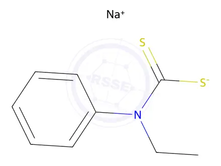 Chemical structure of Sodium ethylphenyldithiocarbamate