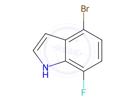 Chemical structure of 4-bromo-7-fluoro-1H-indole