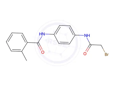 Chemical structure of N-{4-[(2-Bromoacetyl)amino]phenyl}-2-methylbenzamide