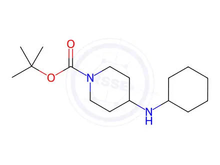 Chemical structure of 1-Boc-4-cyclohexylamino-piperidine