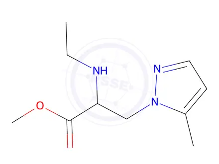 Chemical structure of Methyl 2-(ethylamino)-3-(5-methyl-1h-pyrazol-1-yl)propanoate