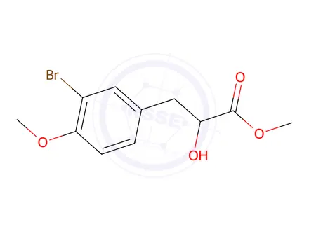 Chemical structure of Methyl 3-(3-bromo-4-methoxyphenyl)-2-hydroxypropanoate
