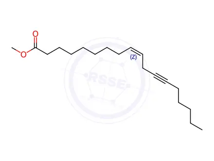 Chemical structure of 9-Octadecen-12-ynoic acid, methyl ester, (9Z)-