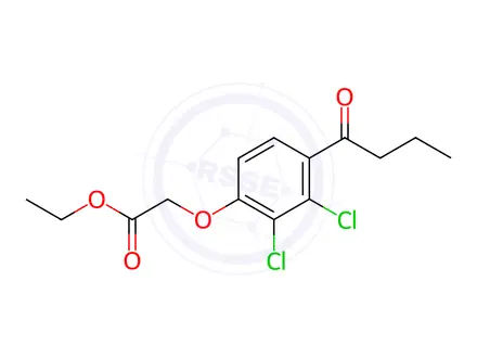 Chemical structure of (4-Butyryl-2,3-dichlorophenoxy)-acetic Acid Ethyl Ester