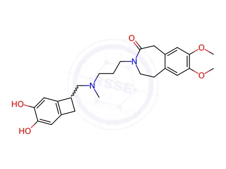 Chemical structure of 3-(3-(((3,4-dihydroxybicyclo[4.2.0]octa-1,3,5-trien-7-yl)methyl)(methyl)amino)propyl)-7,8-dimethoxy-1,3,4,5-tetrahydro-2H-benzo[d]azepin-2-one