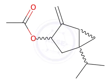 Chemical structure of Sabinyl acetate