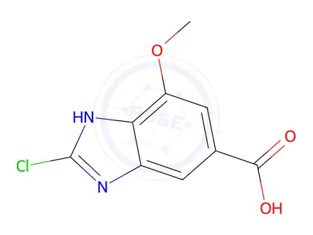 Chemical structure of 2-Chloro-7-methoxy-1H-benzo[d]imidazole-5-carboxylic acid