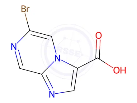 Chemical structure of 6-Bromoimidazo[1,2-A]Pyrazine-3-Carboxylic Acid