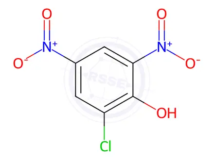Chemical structure of 2-Chloro-4,6-dinitrophenol
