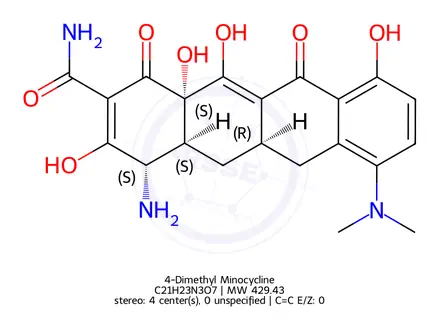 Chemical structure of 4-Dimethyl Minocycline
