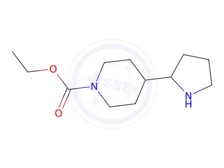 Chemical structure of Ethyl 4-(pyrrolidin-2-yl)piperidine-1-carboxylate