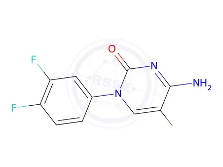 Chemical structure of 4-Amino-5-bromo-1-(3,4-difluorophenyl)pyrimidin-2(1H)-one