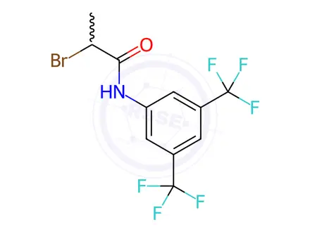 Chemical structure of n-[3,5-bis(trifluoromethyl)phenyl]-2-bromopropanamide