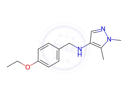 Chemical structure of N-(4-ethoxybenzyl)-1,5-dimethyl-1H-pyrazol-4-amine