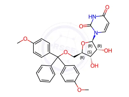 Chemical structure of 5'-O-DMT-rU