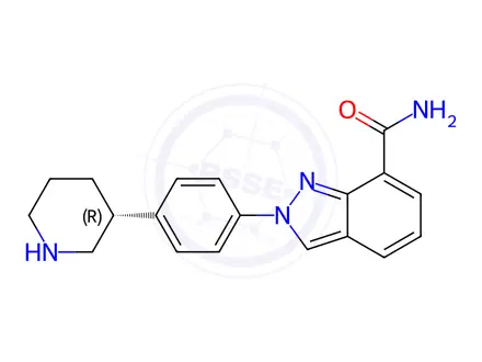 Chemical structure of (R)-Niraparib
