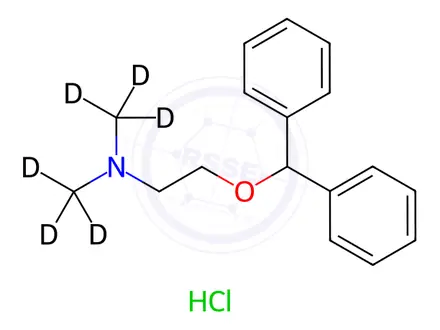 Chemical structure of Diphenhydramine-d6 Hydrochloride
