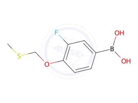 Chemical structure of (3-Fluoro-4-((methylthio)methoxy)phenyl)boronic acid