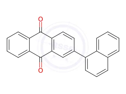 Chemical structure of 2-(naphthalen-1-yl)anthracene-9,10-dione