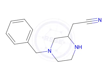 Chemical structure of 2-(4-Benzylpiperazin-2-yl)acetonitrile