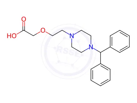 Chemical structure of Deschloro Cetirizine Dihydrochloride