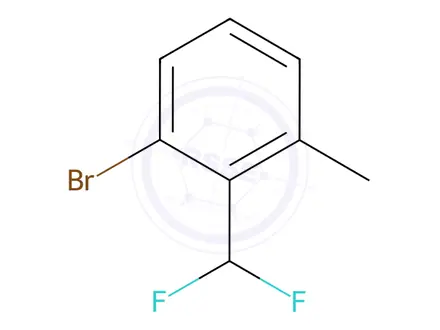 Chemical structure of Benzene, 1-bromo-2-(difluoromethyl)-3-methyl-