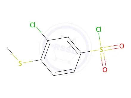 Chemical structure of 3-Chloro-4-(Methylsulfanyl)Benzene-1-Sulfonyl Chloride