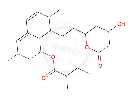 Chemical structure of 8-(2-(4-Hydroxy-6-oxotetrahydro-2h-pyran-2-yl)ethyl)-3,7-dimethyl-1,2,3,7,8,8a-hexahydronaphthalen-1-yl 2-methylbutanoate