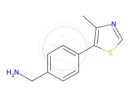 Chemical structure of 4-(4-Methylthiazol-5-yl)benzylamine