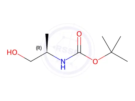Chemical structure of tert-Butyl (R)-(1-hydroxypropan-2-yl)carbamate