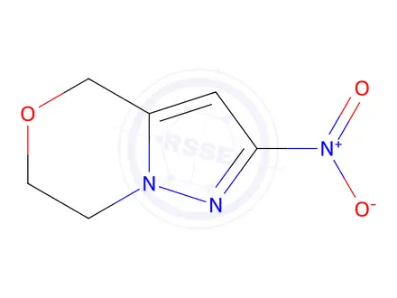 Chemical structure of 2-nitro-6,7-dihydro-4H-pyrazolo[5,1-c][1,4]oxazine