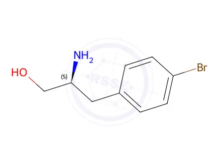 Chemical structure of (S)-2-amino-3-(4-bromophenyl)propan-1-ol