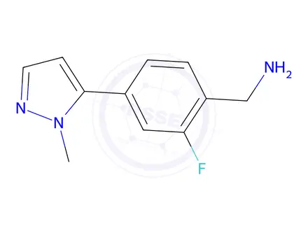 Chemical structure of (2-fluoro-4-(1-methyl-1h-pyrazol-5-yl)phenyl)methanamine
