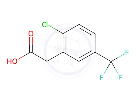 Chemical structure of 2-Chloro-5-(trifluoromethyl)phenylacetic acid