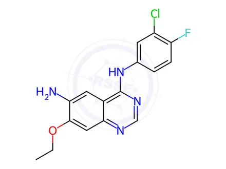 Chemical structure of N4-(3-chloro-4-fluorophenyl)-7-ethoxyquinazoline-4,6-diamine