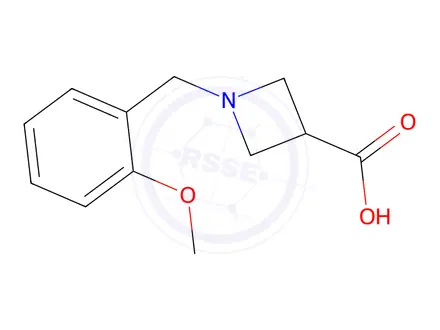 Chemical structure of 1-[(2-Methoxyphenyl)methyl]azetidine-3-carboxylic Acid