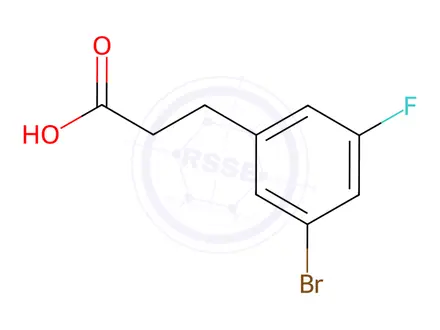 Chemical structure of 3-(3-Bromo-5-fluoro-phenyl)-propionic acid
