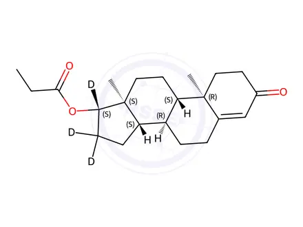 Chemical structure of Testosterone-[D3] propionate