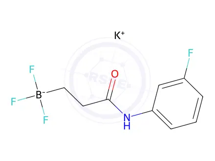 Chemical structure of potassium trifluoro(3-((3-fluorophenyl)amino)-3-oxopropyl)borate