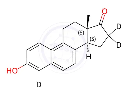 Chemical structure of Equilenin-d3