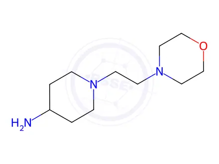 Chemical structure of 1-(2-Morpholinoethyl)piperidin-4-amine trihydrochloride