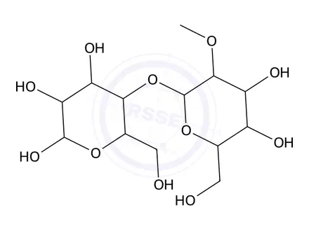 Chemical structure of Lactose Impurity 1 (2'-O-Methyl Lactose)(Mixture of Diastereomers)