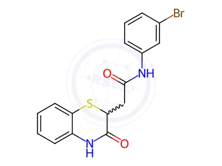 Chemical structure of N-(3-Bromophenyl)-2-(3-oxo-3,4-dihydro-2H-benzo[b][1,4]thiazin-2-yl)acetamide