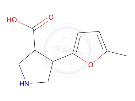 Chemical structure of 4-(5-Methylfuran-2-yl)pyrrolidine-3-carboxylic acid