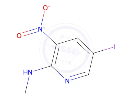 Chemical structure of (5-Iodo-3-nitro-pyridin-2-yl)-methyl-amine