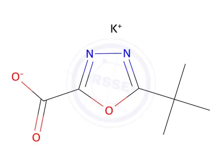Chemical structure of potassium 5-tert-butyl-1,3,4-oxadiazole-2-carboxylate