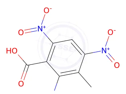 Chemical structure of 3-methyl-2,4,6-trinitrobenzoic acid